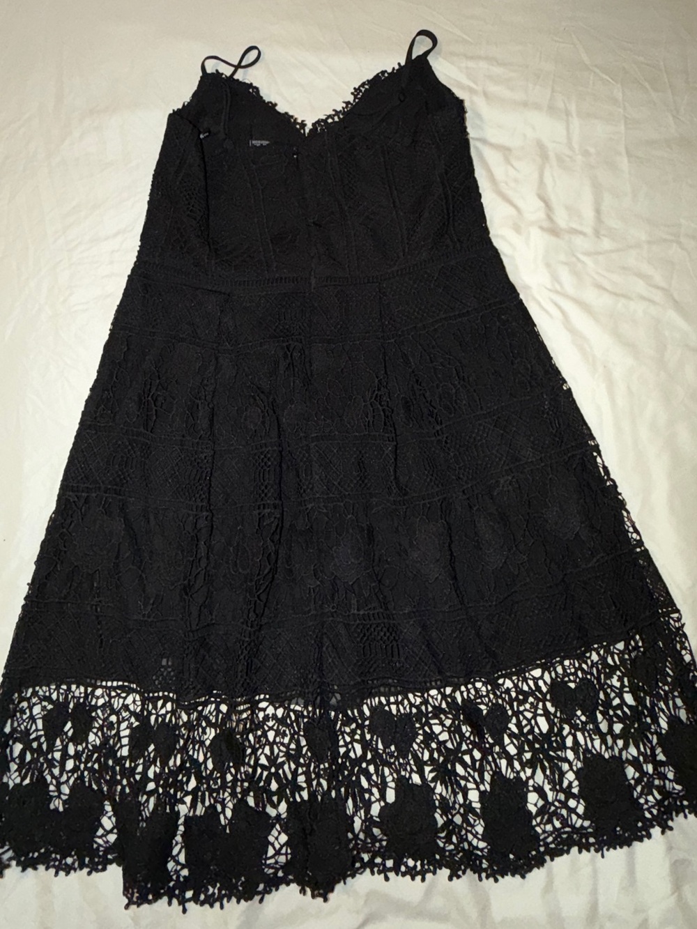City Chic Black Lace Crochet Cocktail Midi Slip Dress Size 16